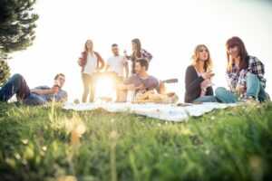 A group of friends at a picnic.