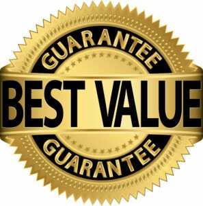 "Best Value Guarantee" stamp.