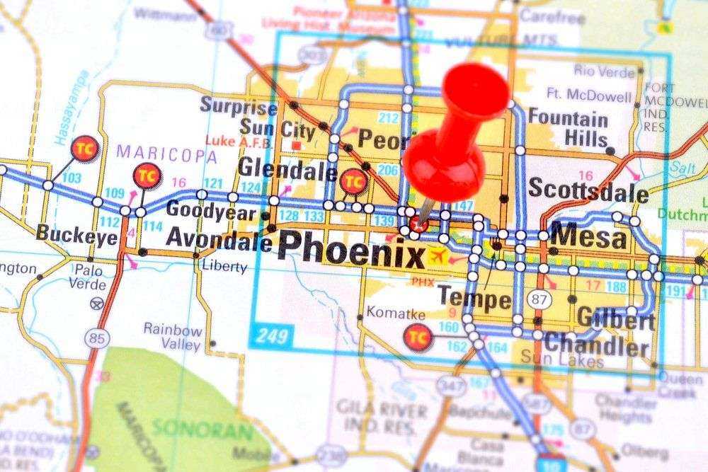 Map of Greater Phoenix Valley